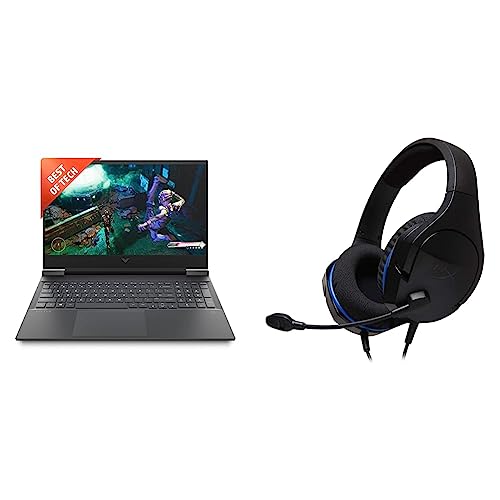 Image of HP Victus Gaming AMD Ryzen 5-5600H Processor 16.1 inch(40.9 cm) FHD Gaming Laptop & HyperX Cloud Stinger Core - Gaming Headset (Black) for PS