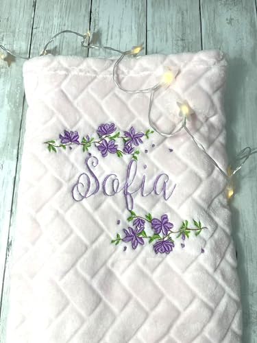 Coperta In Pile Rossa Personalizzata Con Nome Ricamato – 170x130 Cm, Morbida E Anti-pilling, Ideale Per Divano E Letto