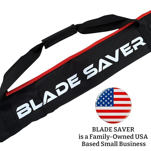 BLADE SAVER Ice Hockey Stick Bag for Travel - Premium Padded Adjustable Hockey Stick Travel Bag with Durable Zippers and Snaps and Name Card Slot for Transporting and Storing Player and Goalie Sticks