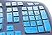 Silicone Keyboard Skin Cover Compatible for Logitech K350 MK550 MK570 Wireless Wave Keyboard, Logitech K350 MK550 MK570 Keyboard Skin (Ombre Blue)
