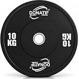Donatif Disco Bumper da 10 kg in Gomma per Bilanciere Olimpico (1 Disco)