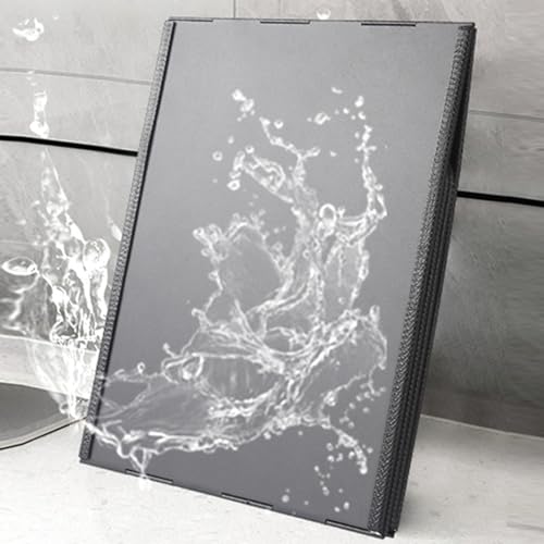 Miniatura 6 de Hicoosee Protector Contra Salpicaduras, Protector Salpicaduras Pared Antisalpicaduras Cocina Plegable 3 Caras Escudo Pantalla Antiadherente De Tres Lados, Negro-L