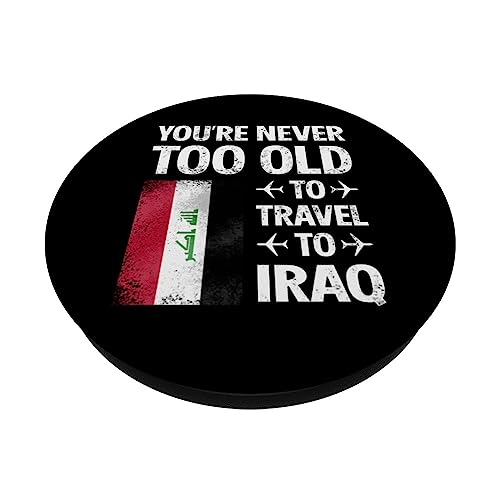 Iraq Iraqi Roots Iraqi Heritage Proud Iraqi Flag PopSockets Swappable PopGrip, Black - Image 2