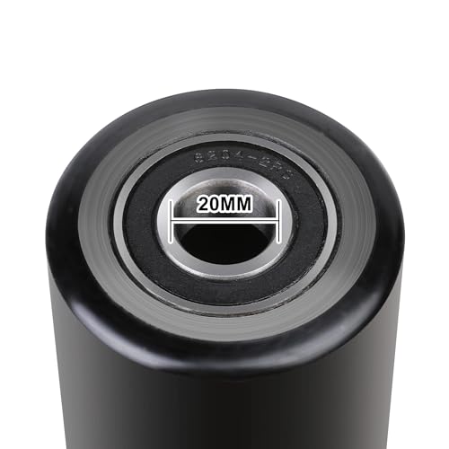 Image of Hromee Pallet Jack /Truck Load Wheels Replacement Full Set with Axles and Entry Exit Roller 3 inch x 3.75 inch with 20mm ID Bearings