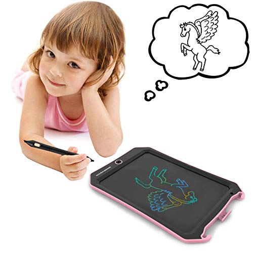 mom&myaboys Colorful LCD Writing Tablet for Kids Toys for 3-12 Years Old Girls,8.5 in Drawing Tablet Writing Board with Lock Erase Button,Gifts for School or Office(Pink-Cc) - Thumbnail 7