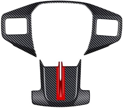 Steering Wheel Switch Cover Trims for Toyota RAV4 2026 Car Accessories ABS (Carbon Fiber and Red)