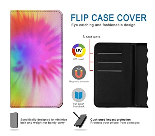 Housse cuir pour iPhone 15 Plus au motif tie dye unique