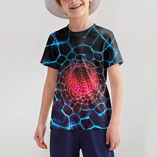 Image of Hgvoetty Boys Girls Graphic T-Shirts Kid 3D Casual Tops Tees for 6-16 Years | Youth Novelty Shirts, Bright Eye-Catching Design, Lightweight and Soft Material, Suit for Daily Sport, Party and School Wear