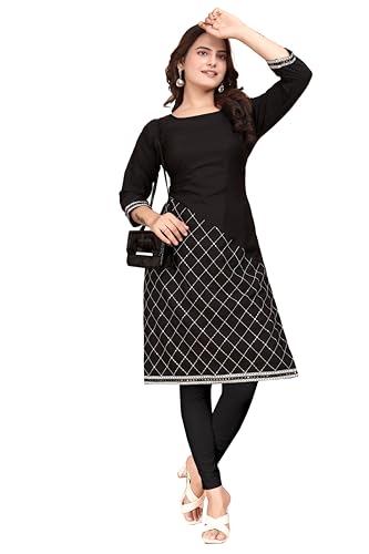 Image of Women's Short Kurti in TopsTunic Rayon Cotton Blend | Ladies Ethnic Tunic