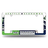 Rico Industries NFL Seattle Seahawks Primary 12' x 6' Chrome All Over Automotive License Plate Frame for Car/Truck/SUV