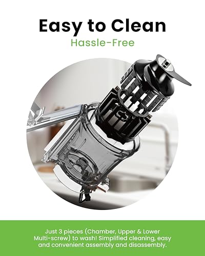 Image of Hurom New H400 Cold Press Juicer, Premium Slow Juicer, All-in-1 Juicer for Fruits, Vegetables, Nut Milk, Ultra-Quiet Motor, Easy to Clean, Strainer & Hands Free with Self Feeding, 15 Years Warranty