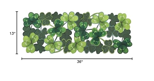 OWENIE-Embroidered-St-Patricks-Day-Table-Runner-Small-Spring-Table-Runner-36-Inches-Long-for-Coffee-Table-Applique-Cutwork-Green-Irish-Clover-Shamrock-Festival-Tabletop-Decor-13-x-36-Inches OWENIE Embroidered St Patricks Day Table Runner Small Spring Table Runner 36 Inches Long for Coffee Table Applique Cutwork Green Irish Clover Shamrock Festival Tabletop Decor 13 x 36 Inches