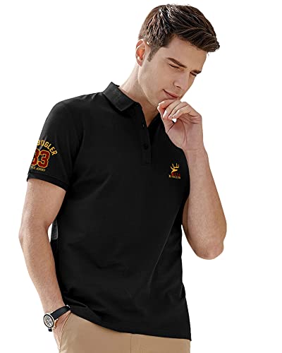 Image of EYEBOGLER Regular Fit Mens Polo Neck Half Sleeve Soild Casual Tshirt