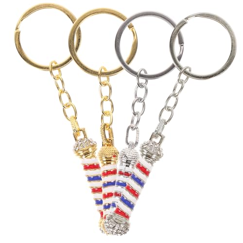 Porte-clés pour barbershop accessoire de salon de coiffure blanc sans perçage x8