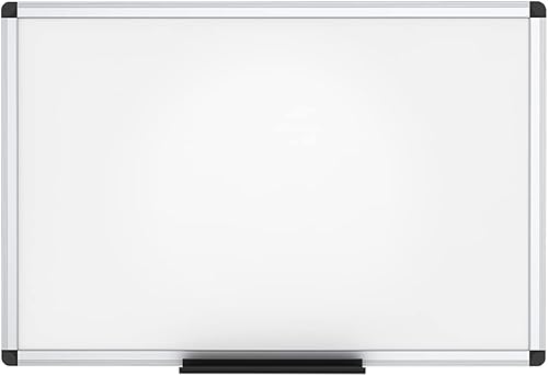 Vista 45 de VIZ-PRO Pizarra blanca plegable magnética, 48 x 48 pulgadas, pizarra de borrado en seco para montaje en pared para escuela, oficina y hogar