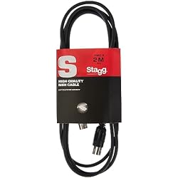 1 of Stagg SMD2 E 2 m 5 Pin DIN Male Connector MIDI Cable