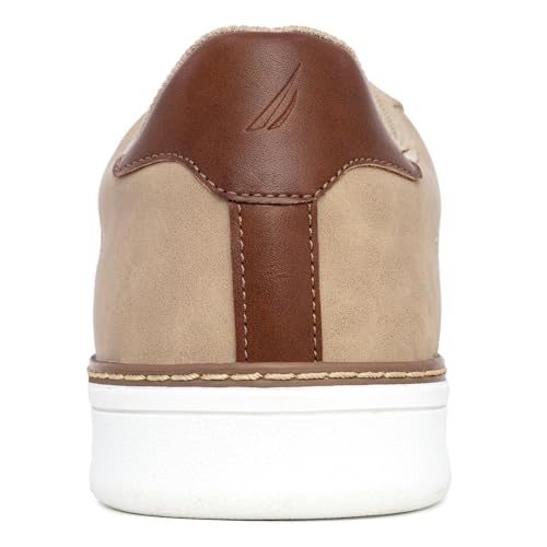 Image of Nautica Men's Casual Court Fashion Sneakers Classic Low-Top Lace-Up Shoes Comfortable Everyday Walking Style with Durable Outsole and Vegan Leather Upper