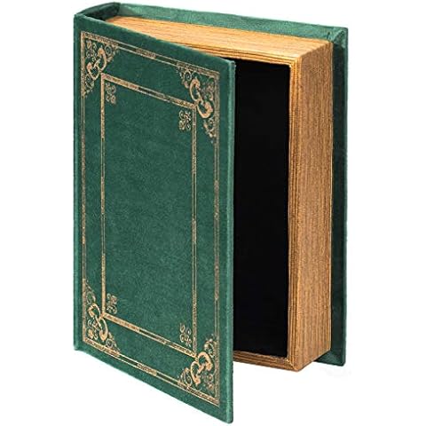 Vintiquewise Vintage Book Shaped Trinket Box Cover