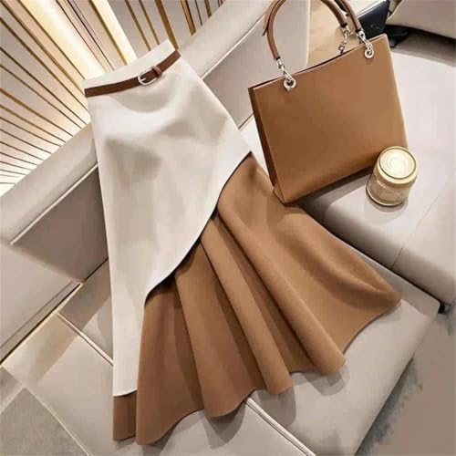 Women High Waist Slim A-Line Skirt Office Lady Long Skirts2