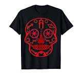 mountain bike sugar skull mtb percorsi di giro ciclista e bicicletta maglietta