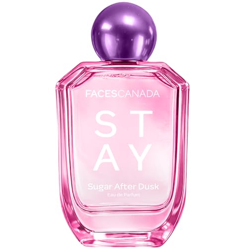Image of FACES CANADA STAY Sugar After Dusk Eau de Parfum for Women, 50ml | Long-Lasting Sweet Berry Floral Perfume with Raspberry, Strawberry, Violet & Praline | Gifts for Women | Premium Fragrance