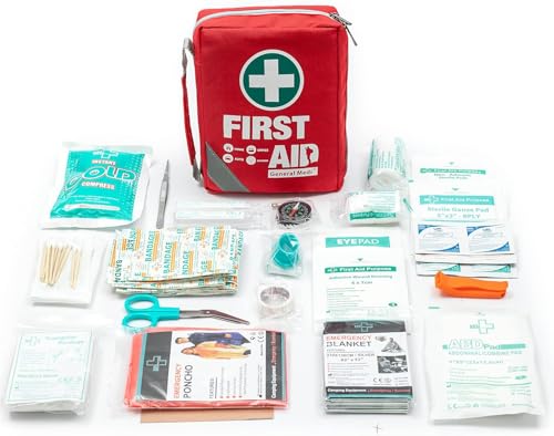 General Medi First Aid Kit - Small Compact First Aid Kit Bag(175 Piece) - Reflective Bag Design- Includes Instant Cold Pack, Emergency Blanket for Travel, Home, Office, Vehicle,Camping - Image 3