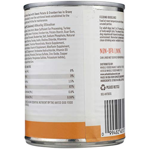Image of Whole Paws, Grain-Free Wet Dog Food, Turkey Feast with Sweet Potato & Cranberries in Gravy, 13.2 Ounce