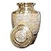 Adult Size Mother of Pearl Cremation Urn for Human Ashes, Funeral Ash Container with Bag