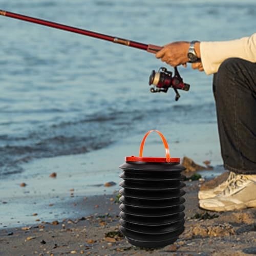 Bote de basura plegable para playa y viajes contenedor de plastico BETOOKY de 4 litros 5