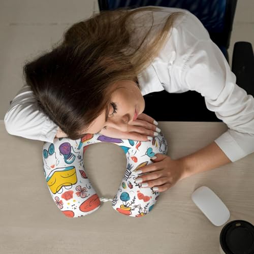 Almohada de viaje de espuma viscoelástica negra estándar miniatura 7