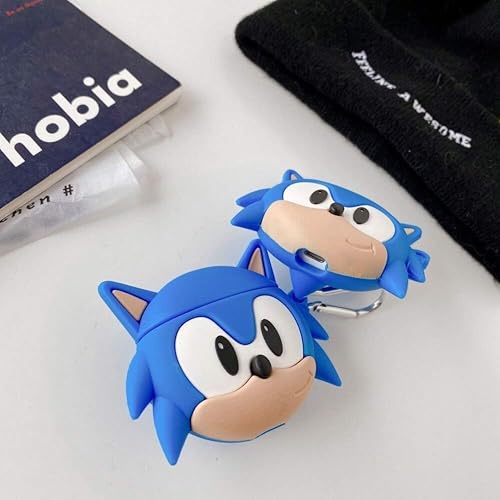 Image of YODI Case Cover for Airpods Pro|Pro 2|Airpods Pro 3|Airpods 4 Pouch, Silicone Cases with Cleaner Kit 360 Drop Protection,Shock-Resistant (SONIKH Blue CAT, Airpods 4)