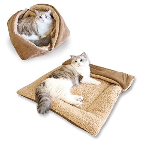 TUAKIMCE 2 in 1 Cat Bed and Blanket Cover