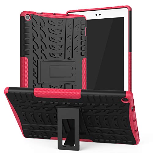ROISKIN Dual Layer Heavy Duty Shockproof Impact Resistance Protective Case with Kickstand for Tablet 10 inch Tablet Case 2019/2017 Released 9th /7th Generation
