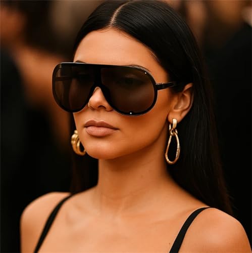 willochra Fashion Wave Mask Sunglasses for Women Men Trendy Oversized Shield Sun Glasses Luxury Designer Y2K Punk Shades2