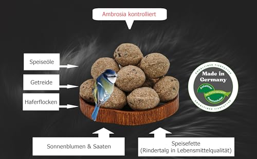 Anhaltiner Meisenknödel 100 Stück ohne Netz Vogelfutter Wildvogelfutter Meisenfutter eigene Produktion in Deutschland hergestellt