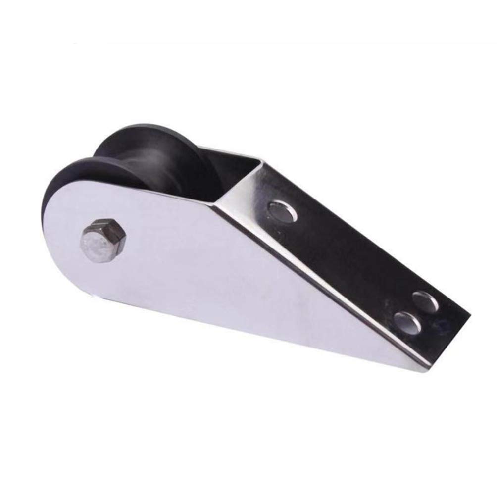 BESPORTBLE Staffa di Ancoraggio per Barca in Acciaio Inox 1 Pezzo | Rullo in Nylon, Finitura Argento, per Catena di Ancoraggio, Accessorio Marino Installazione Semplice