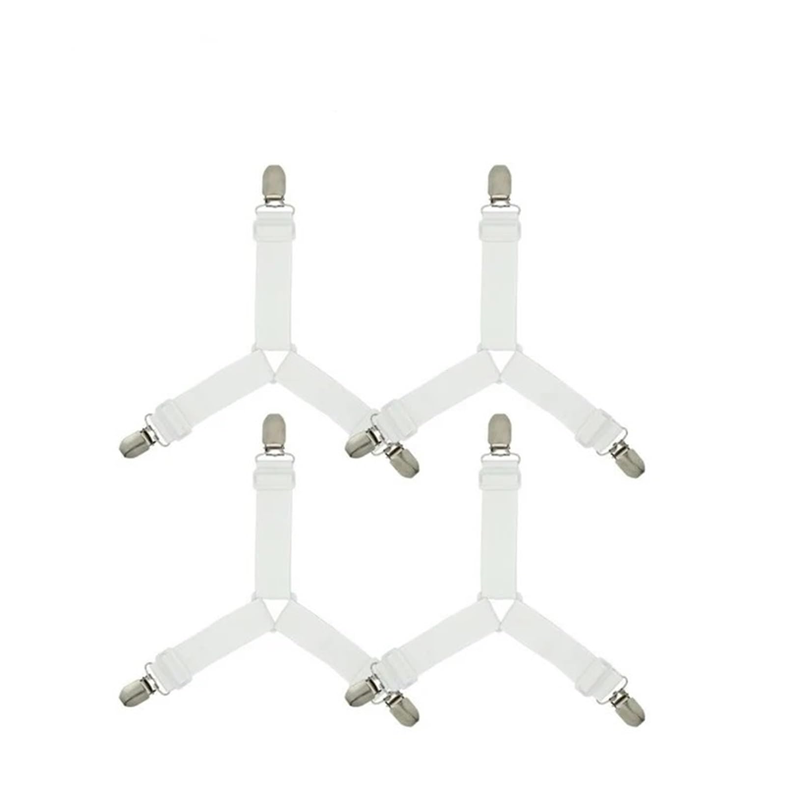 PFMSAAF bed sheet clips 4PCS Adjustable Bed Sheet Holder for Sheets Mattress Covers Sofa Cushion Clips Frame Fasteners for bed(4PCS White)
