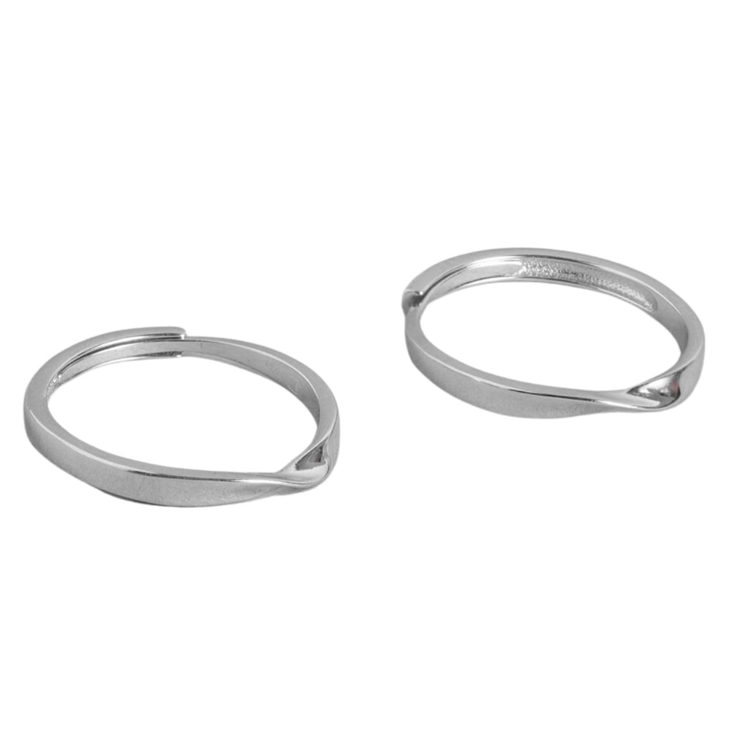 zavya 925 Sterling Silver Rhodium Plated Couple Rings | Gift for Men and Women | With Certificate of Authenticity and 925 Hallmark-picture-34