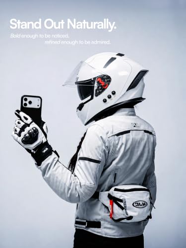 Image of HEADFOX H4 BRO1 Bluetooth Helmet for Men | DOT Certified Full Face Bike Helmet with Strap-On Bluetooth | Calls, Music, Voice Assistant | Matte & Glossy