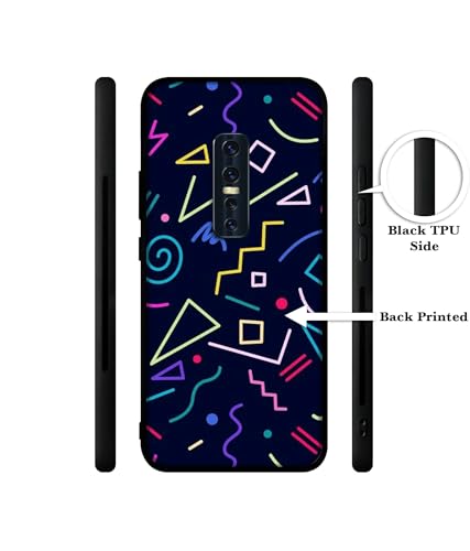 Image of Retro Abstract Design Premium 2D Printed Metal Back Case Cover for Vivo V17 Pro 4G