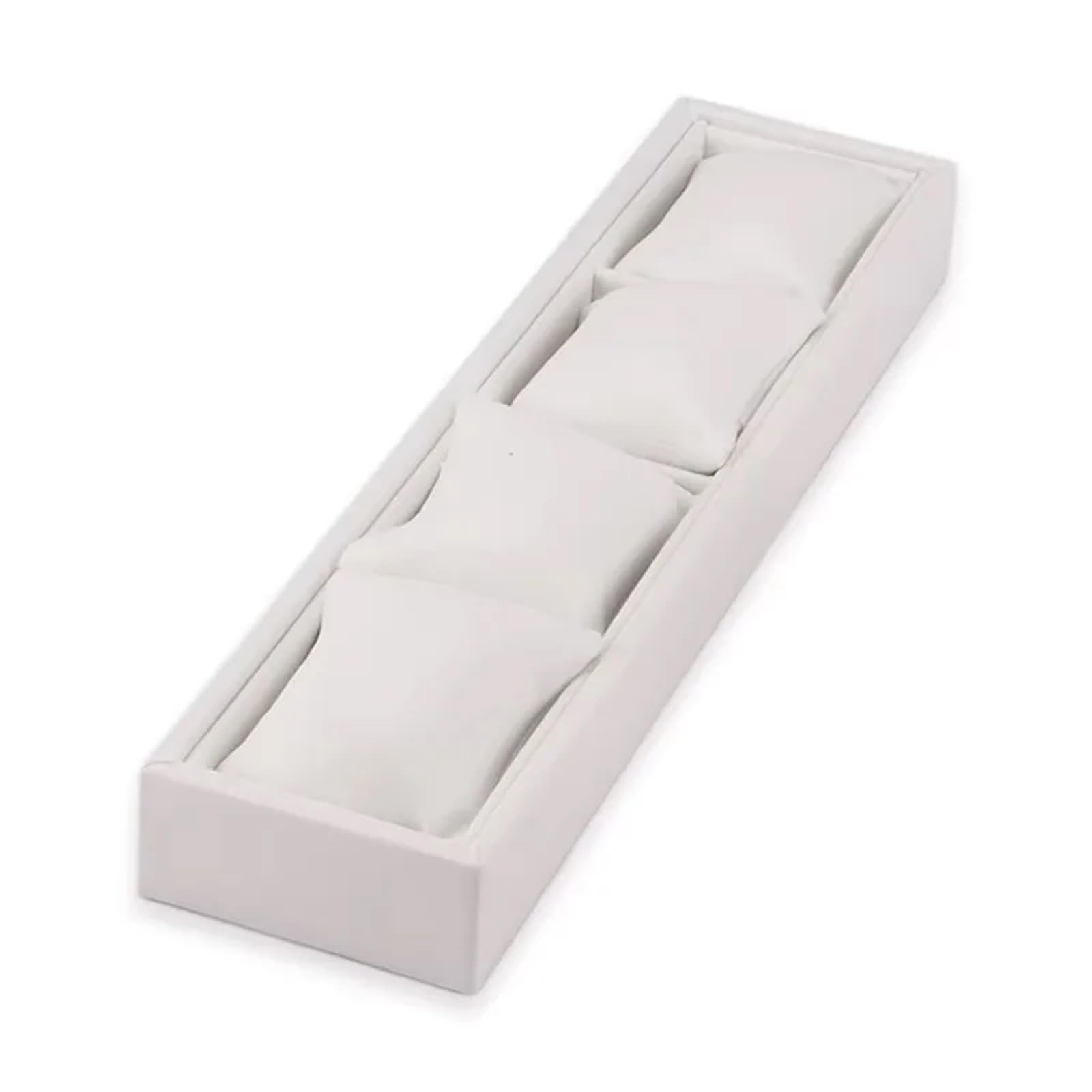 Bryske 2Pcs Velvet Jewelry Organizer Tray with Pillows for Bracelet Watch Display 34x8cm