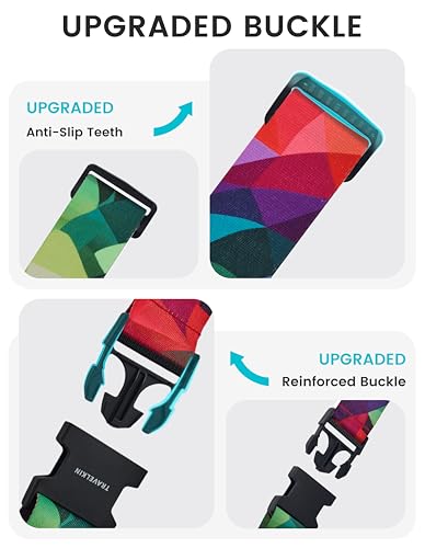 Image of Travelkin Luggage Straps TSA Approved, Suitcase Straps with TSA Lock | Adjustable, Cross luggage belt strap, combination lock, Travel,Reinforced Buckle,multiple colors, locking suitcase belt