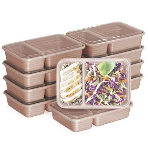 Bentgo Prep - 20-Piece 2-Compartment Reusable Meal Prep Containers with