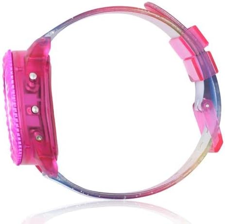 Accutime JoJo Siwa Kids Digital Watch - LED Flashing Light, LCD Watch Display, Kids, Girls Watch, Plastic Strap and 2 Scrunchy Set (Model: JOJ40113AZ)