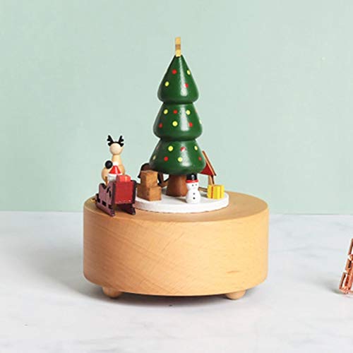 Amazon.co.jp: クリスマスツリー 木製オルゴール クリスマス エルク