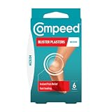 Compeed 6 Medium Size Blister Plasters for Feet (Individually Wrapped Plasters) - Hydrocolloid...