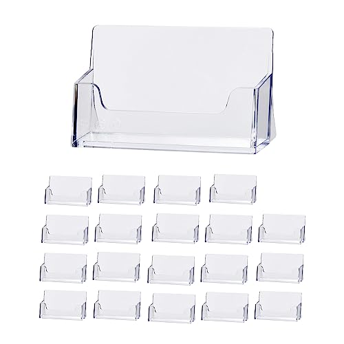 Helit The Helpdesk H2350902-20 Business Card Holder for 85 x 55 mm Format Pack of 20 Transparent, 20 Items