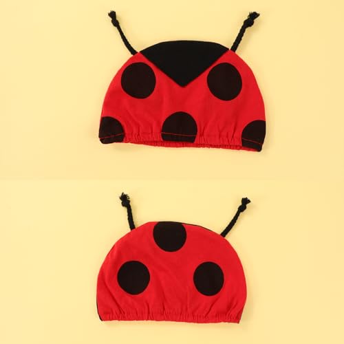 Biene Kostüm für Baby Jungen Mädchen,Ladybug Body Strampler Neugeborene Verkleidung Bienenkostüm und Hut für Größe 0 bis 9 Monate