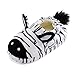 LACOFIA Pantofole Peluche per Bambino Ciabatte per Animali Scarpe da Casa Invernali Antiscivolo per Bimbo Zebra Bianca 26/27