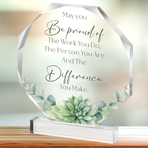 Kasyat Thank You Gifts for Women Inspirational Acrylic Plaques for Friends Teachers Colleagues Leaving Job Farewell Appreciation gifts Keepsake for Graduation Retirement